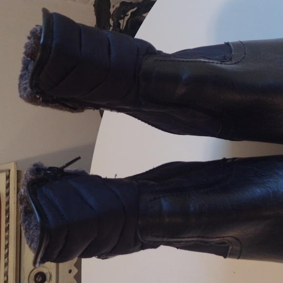 Aliandra Black Wedge Heel Black Winter Fall Boots Size 6 - Picture 11 of 16